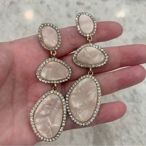 Baublebar pink and rhinestone earrings